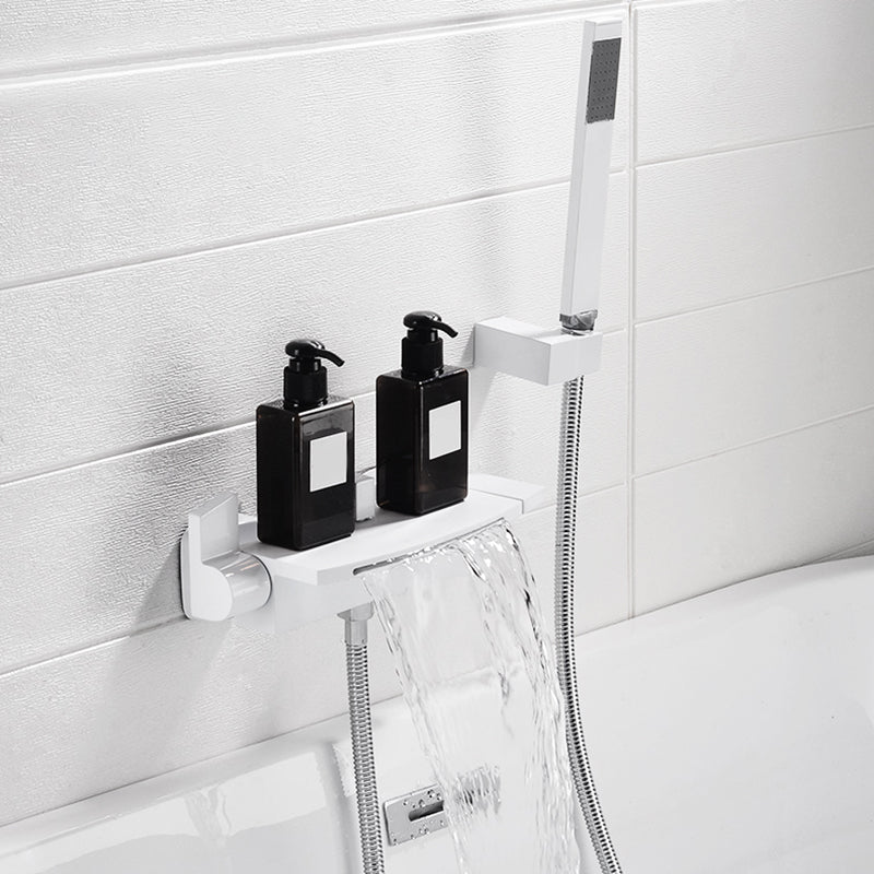 Tub Spout Bathroom Waterfall Wall Mounted Storage Shelf Bathroom Faucet