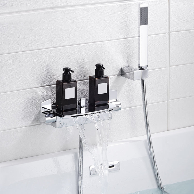 Tub Spout Bathroom Waterfall Wall Mounted Storage Shelf Bathroom Faucet