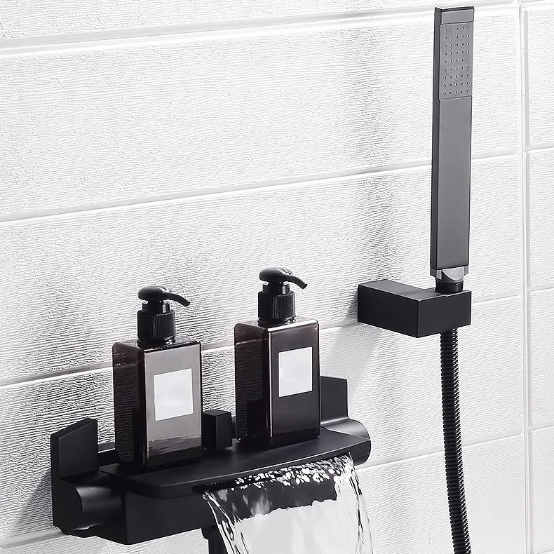 Tub Spout Bathroom Waterfall Wall Mounted Storage Shelf Bathroom Faucet