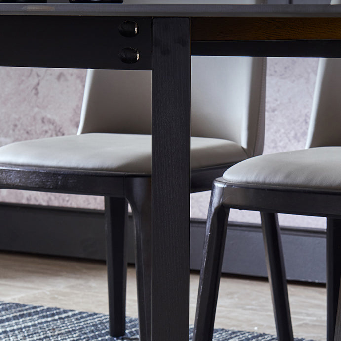 Contemporary Trestle Base Dining Table Rectangle Dining Table for Dining Room