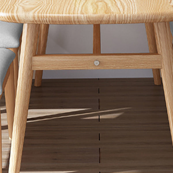 Light Wood Finish Table Modern Rectangle Dining Table for Home