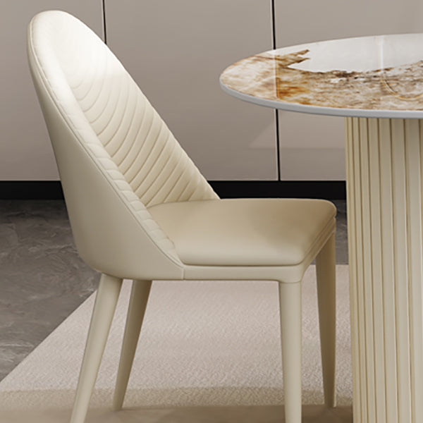 Iron Double Pedestal Dining Table Modern Oval Dining Table for Dining Room