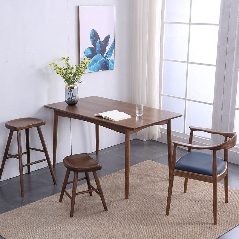 Modern Dining Rectangle Table Wooden Table with Wood Legs for Home