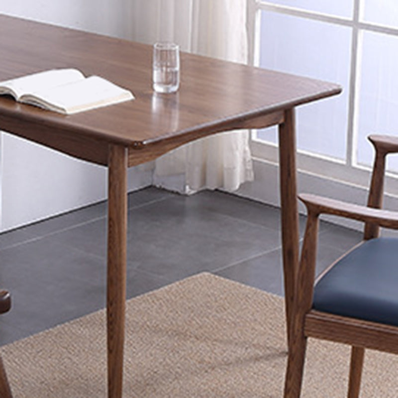 Modern Dining Rectangle Table Wooden Table with Wood Legs for Home