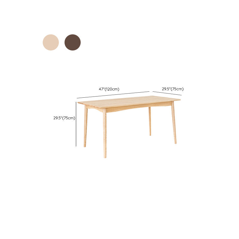 Modern Dining Rectangle Table Wooden Table with Wood Legs for Home
