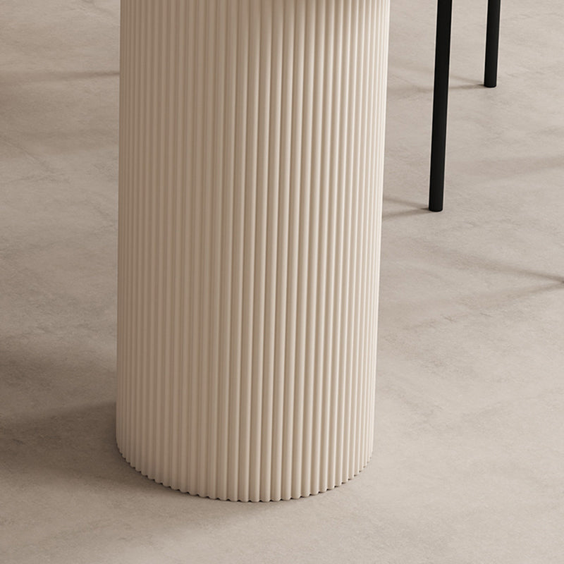 Contemporary Style Dining Sintered Stone Table Metal Table for Kitchen