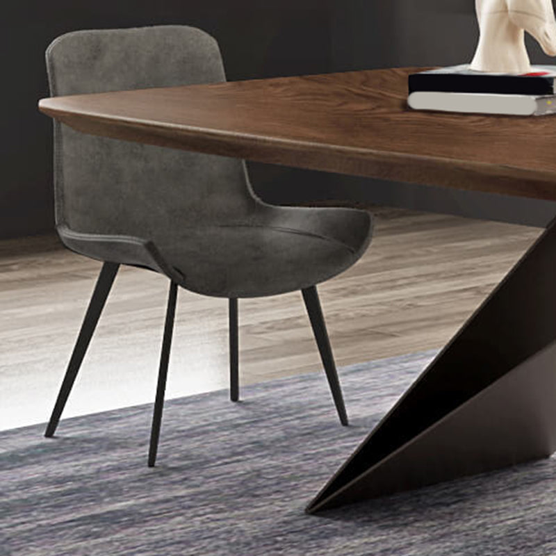 Industrial Rectangle Dining Table Wood Table with Metal Legs for Home