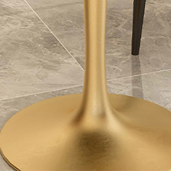 Modern Round Dining Table for Kitchen Dinette Table with Metal Tulip