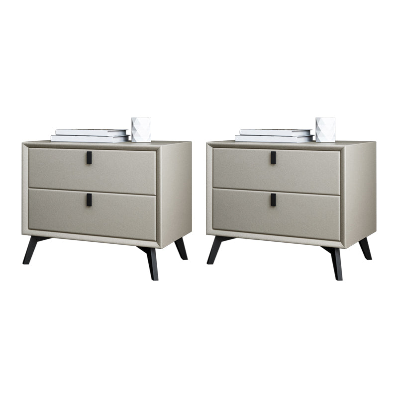 Solid Wood Bedside Cabinet Modern Bed Nightstand with Drawers