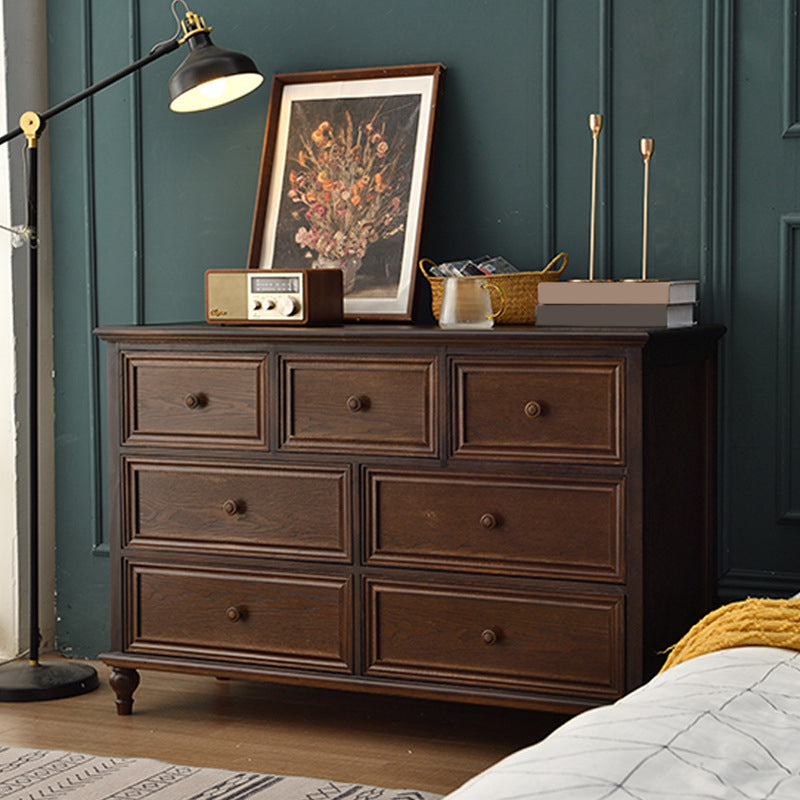 Solid Wood Storage Chest Dresser Traditional Chest with Drawers