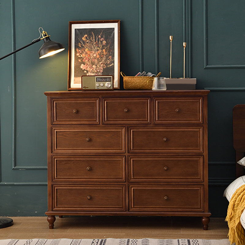 Solid Wood Storage Chest Dresser Traditional Chest with Drawers