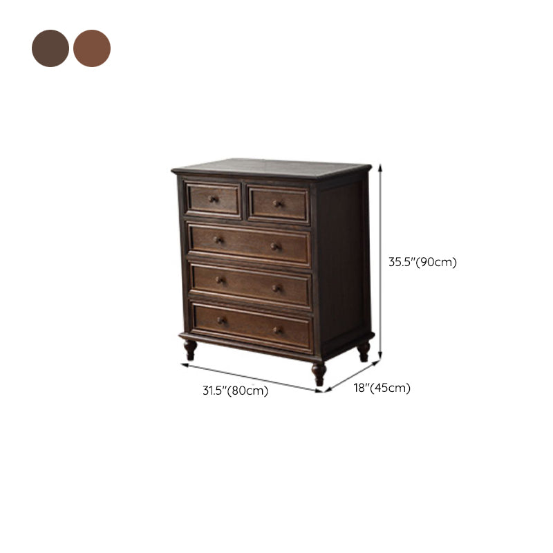 Solid Wood Storage Chest Dresser Traditional Chest with Drawers