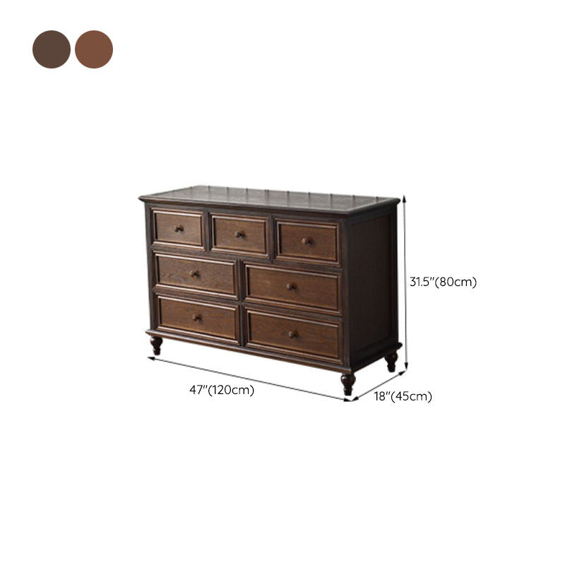 Solid Wood Storage Chest Dresser Traditional Chest with Drawers