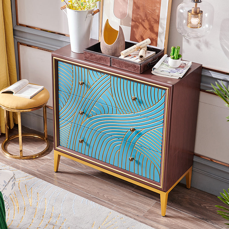 Manufactured Wood Storage Chest Glam Style Storage Chest Dresser