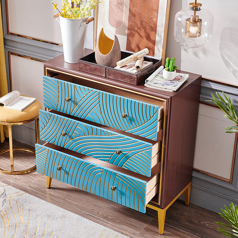Manufactured Wood Storage Chest Glam Style Storage Chest Dresser
