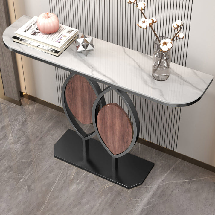 Stone Modern Console Table Scratch Resistant 31.5" Tall End Table