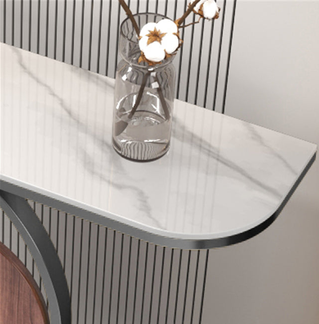 Stone Modern Console Table Scratch Resistant 31.5" Tall End Table