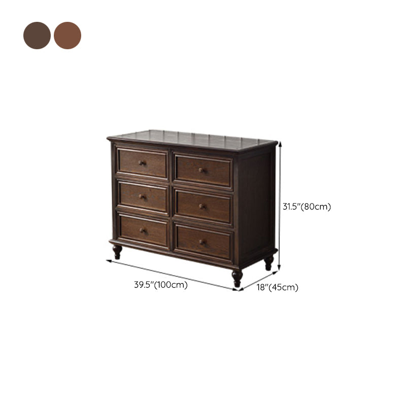 Solid Wood Storage Chest Dresser Traditional Chest with Drawers