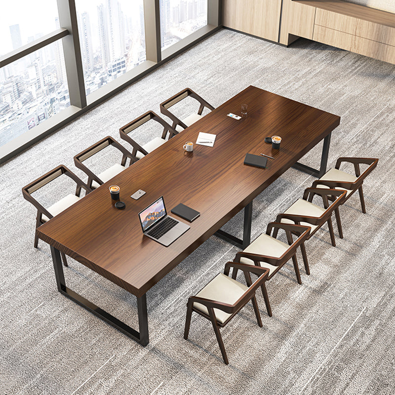 29.25-inch Height Modern Writing Desk Rectangle Solid Wood Office Desk