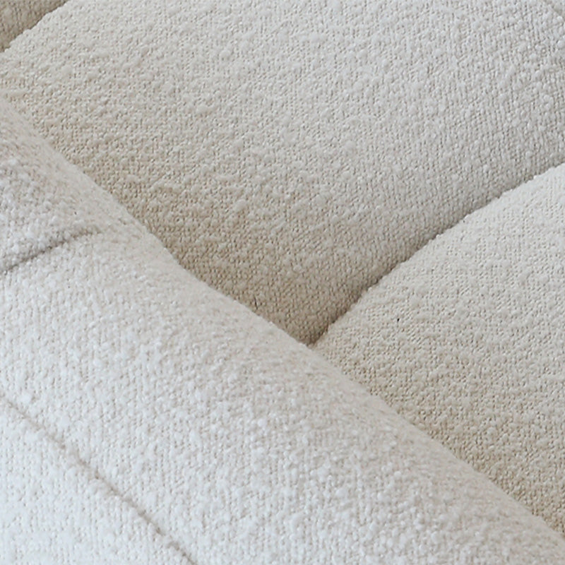 Biscuit Back Seating Square Arm Sofa in White for Living Room