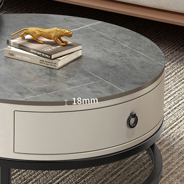 Modern Glass Coffee Cocktail Table Round Nesting Coffee Table Set