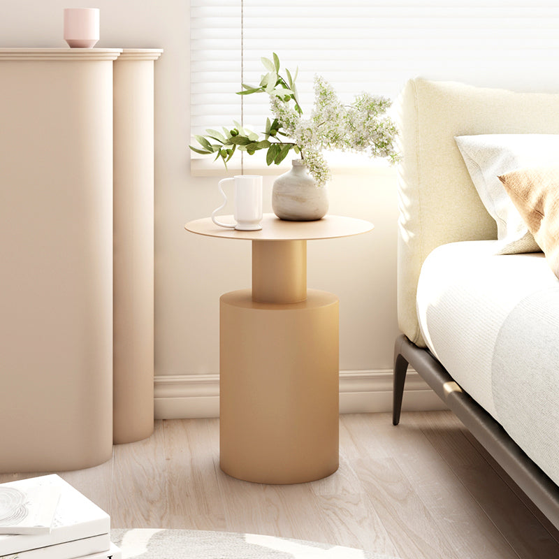 Mid-century Modern Round Side Table 15.75-inch Pedestal End Table