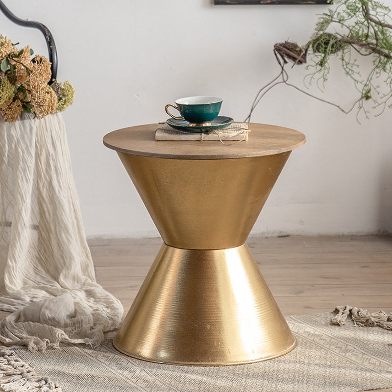 17" Wide French Country Side Table Metal Round Accent Side Table