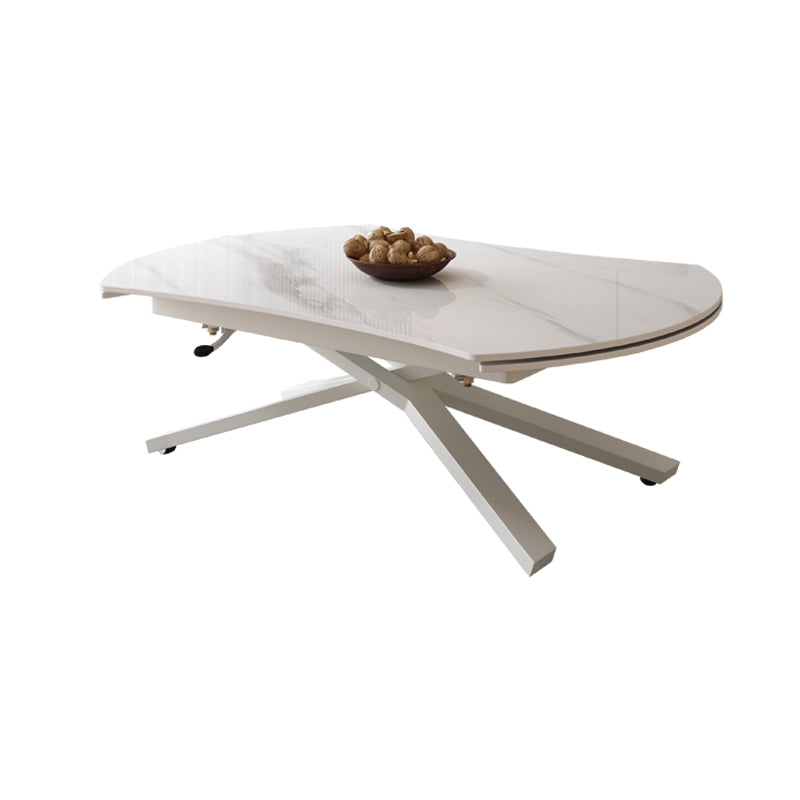 Glam 4 Legs Cocktail Table Single Stone Coffee Cocktail Table