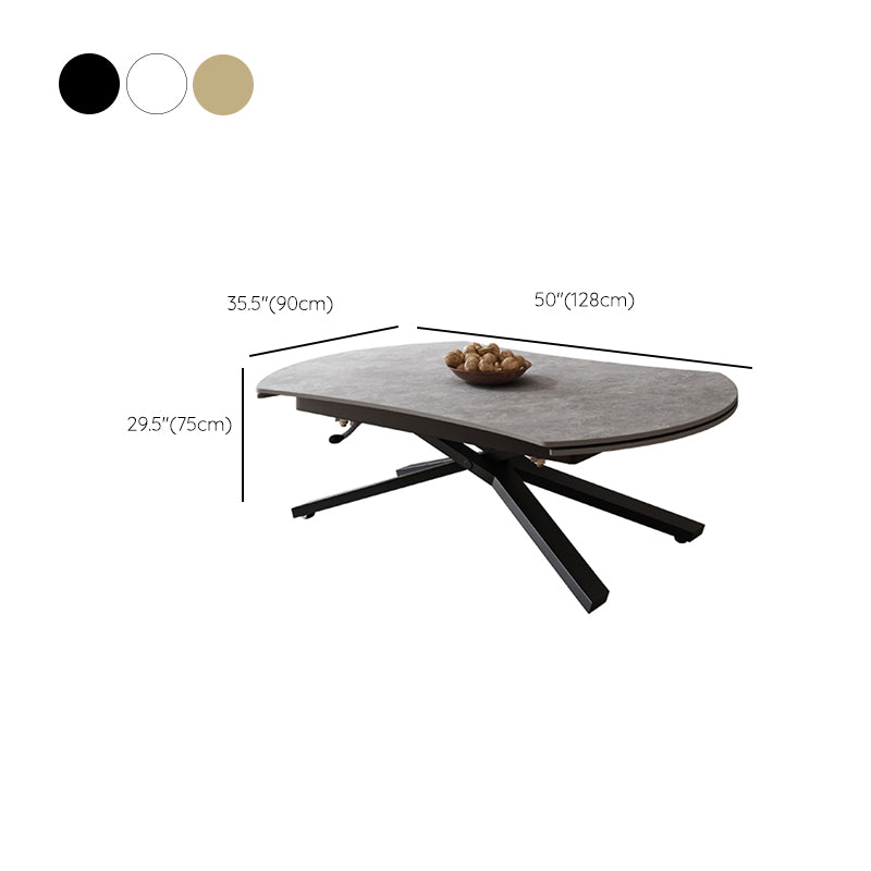 Glam 4 Legs Cocktail Table Single Stone Coffee Cocktail Table