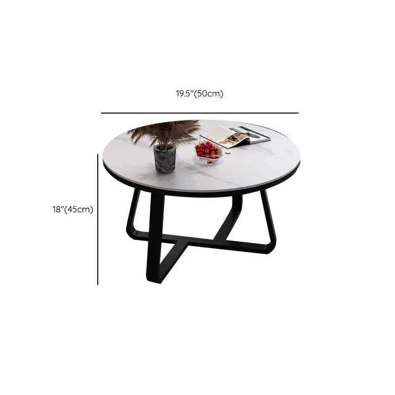 Glam Oval Stone Cocktail Table Standard Single Coffee Cocktail Table