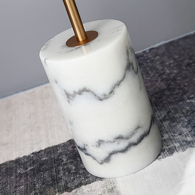 23.62 inch Tall Pedestal Side Table Metal and Marble Side End Table