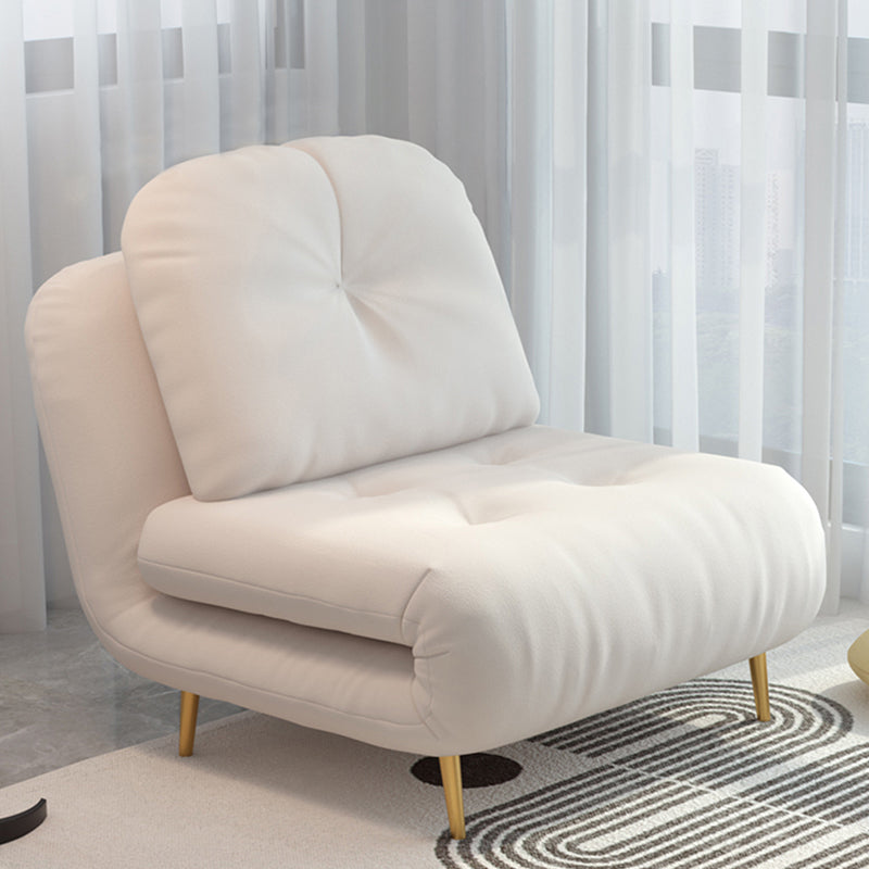 Tufted Upholstered Futon Chair with Mattress Glam Convertible Sofa