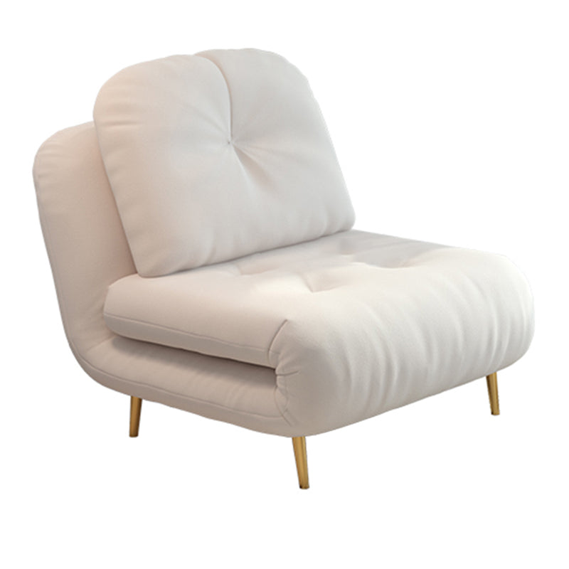 Tufted Upholstered Futon Chair with Mattress Glam Convertible Sofa