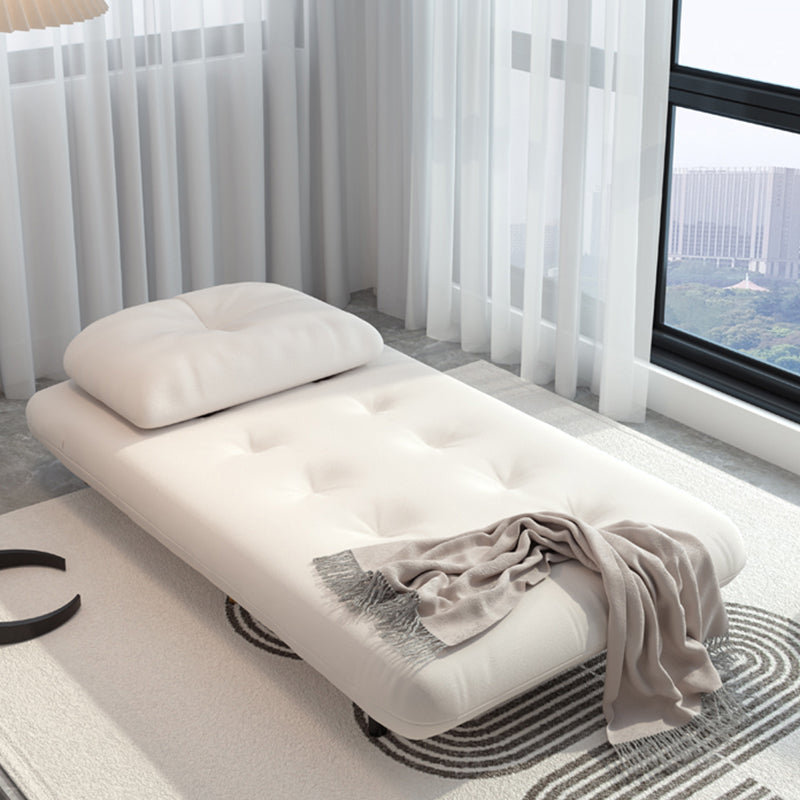 Tufted Upholstered Futon Chair with Mattress Glam Convertible Sofa