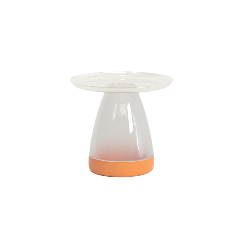 Pedestal End Table Plastic Round Side Sofa Side Accent Table with Tray Top