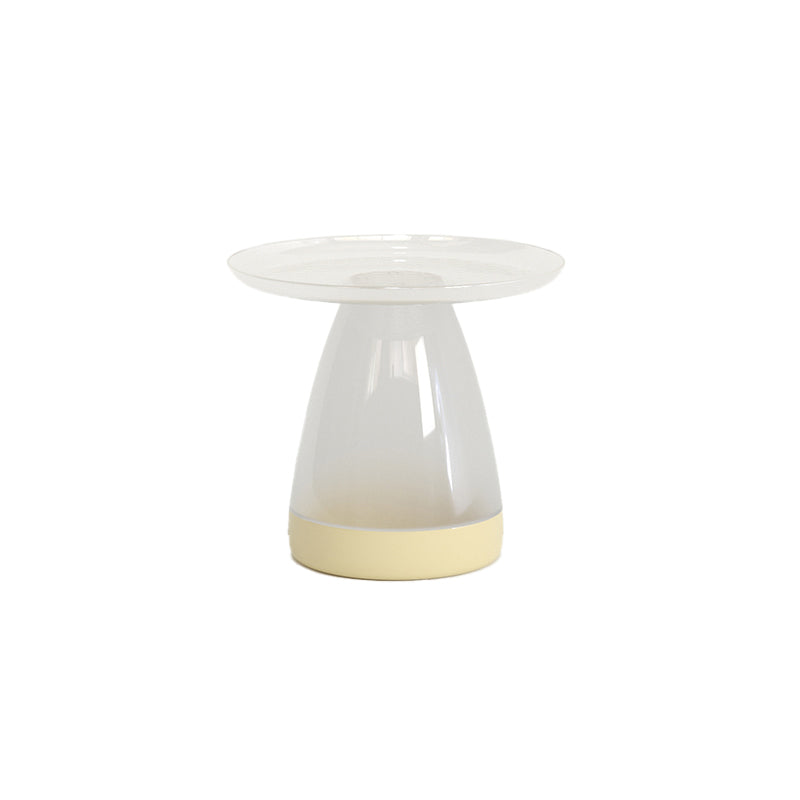 Pedestal End Table Plastic Round Side Sofa Side Accent Table with Tray Top