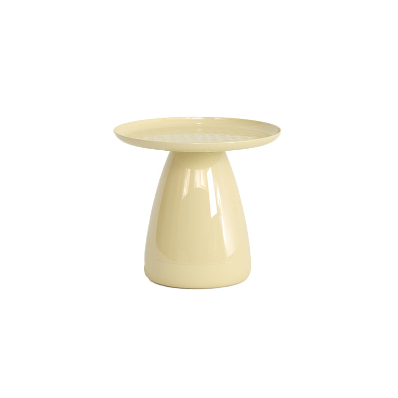 Pedestal End Table Plastic Round Side Sofa Side Accent Table with Tray Top