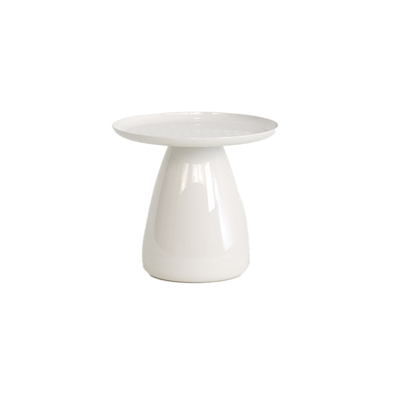 Pedestal End Table Plastic Round Side Sofa Side Accent Table with Tray Top