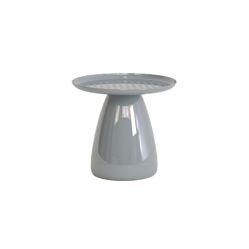 Pedestal End Table Plastic Round Side Sofa Side Accent Table with Tray Top