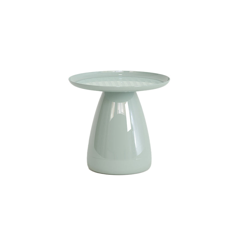 Pedestal End Table Plastic Round Side Sofa Side Accent Table with Tray Top