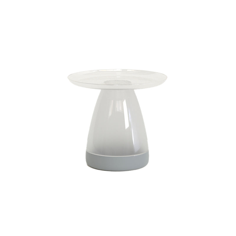 Pedestal End Table Plastic Round Side Sofa Side Accent Table with Tray Top