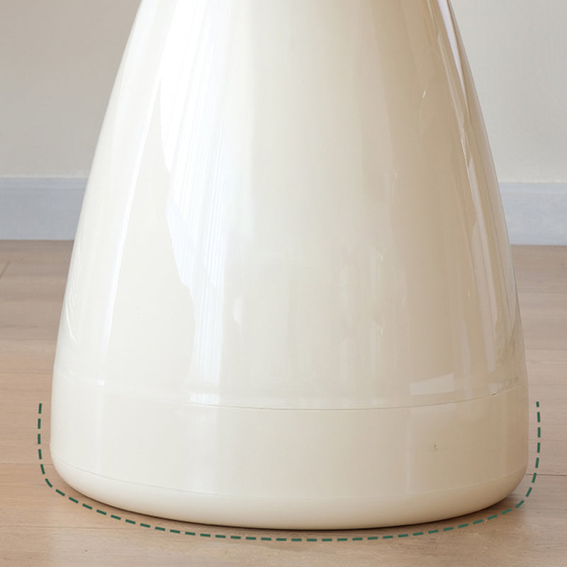 Pedestal End Table Plastic Round Side Sofa Side Accent Table with Tray Top