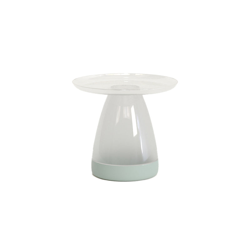 Pedestal End Table Plastic Round Side Sofa Side Accent Table with Tray Top