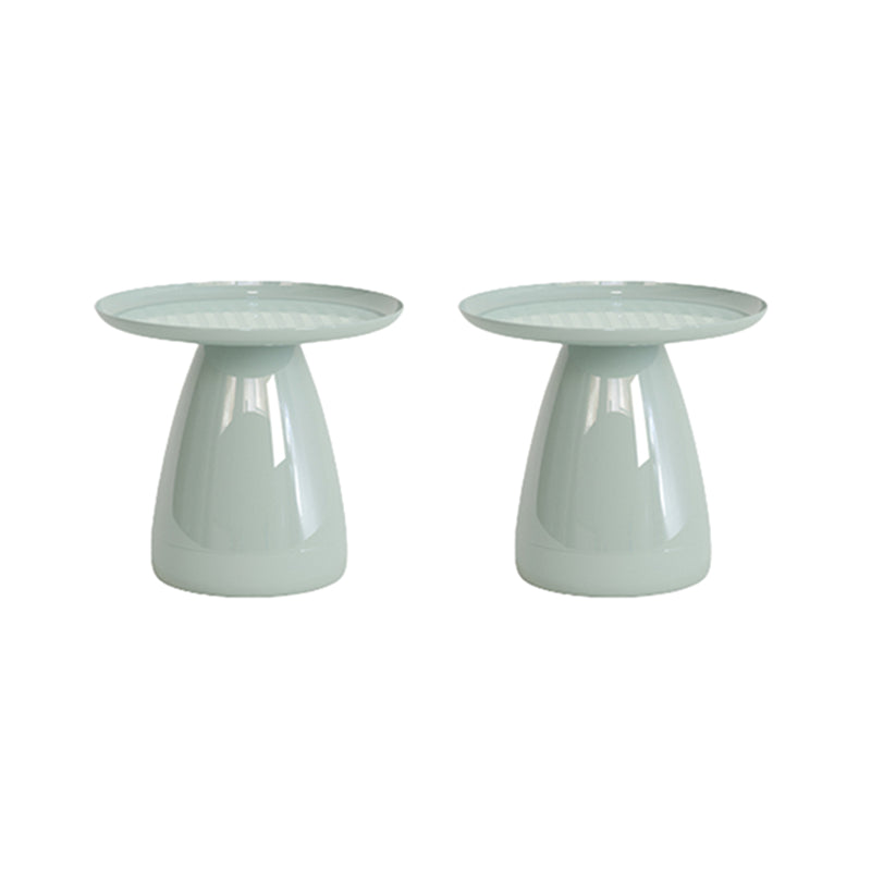 Pedestal End Table Plastic Round Side Sofa Side Accent Table with Tray Top