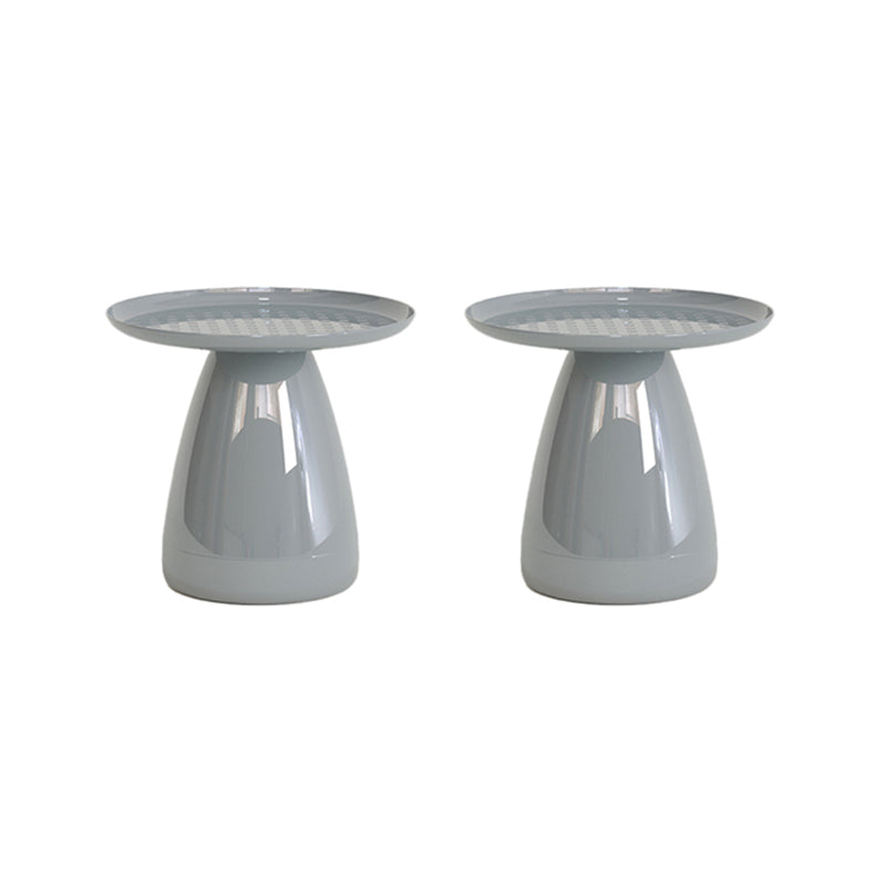 Pedestal End Table Plastic Round Side Sofa Side Accent Table with Tray Top