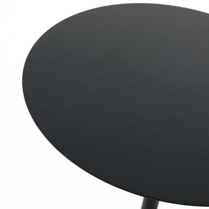 Contemporary Round End Table 23.62" Tall Pedestal Side End Snack Table