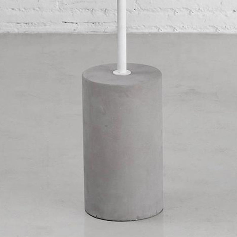 Contemporary Round End Table 23.62" Tall Pedestal Side End Snack Table