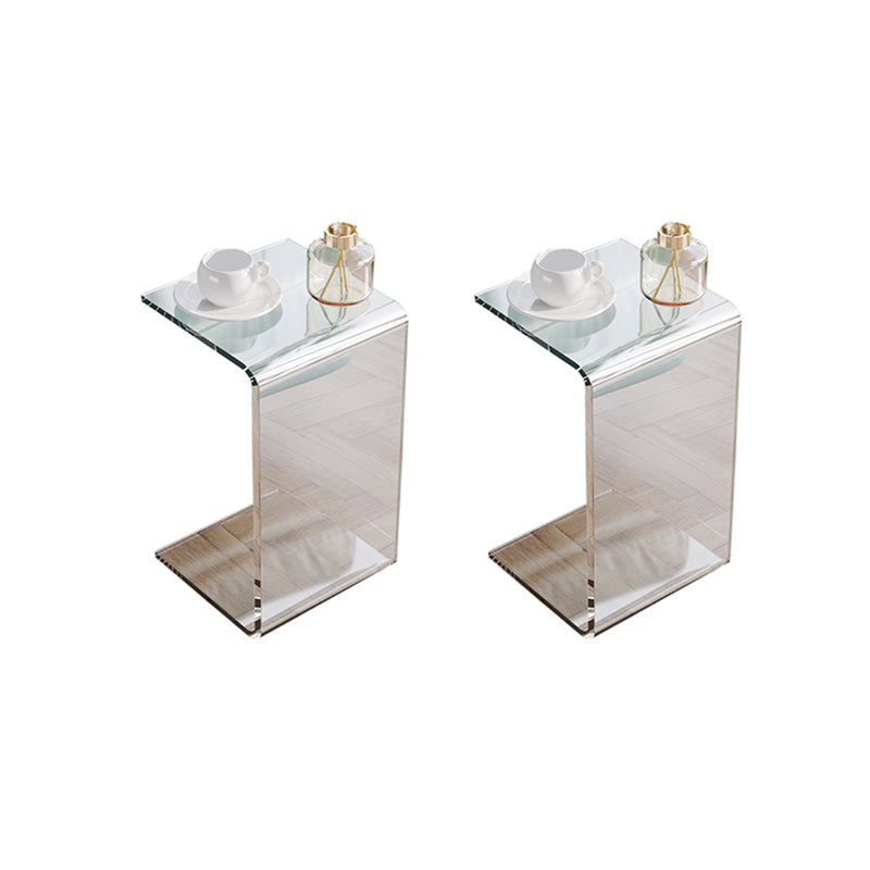 Abstract End Table Plastic Square Side Sofa Side Accent Table