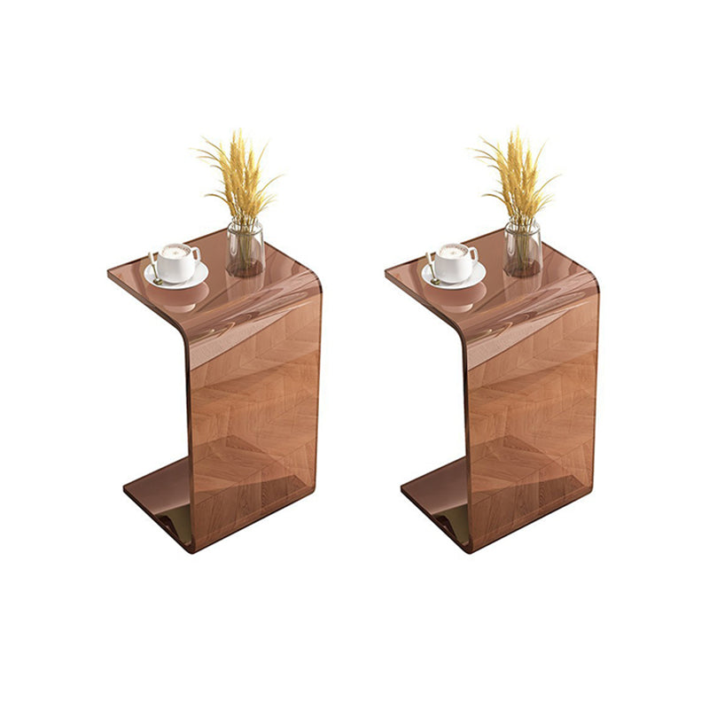 Abstract End Table Plastic Square Side Sofa Side Accent Table