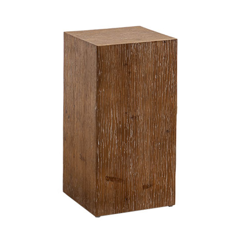 Country Style Square Side Table Natural Solid Wood End Table